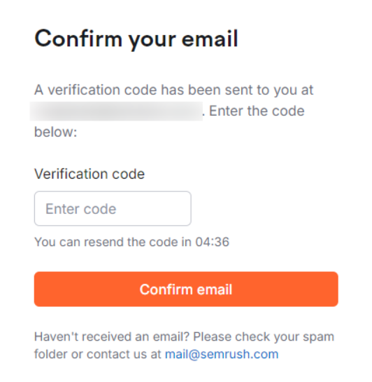 Confirm Your Email & Enter Your Verification Code