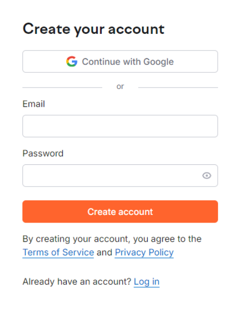 Create Your Account